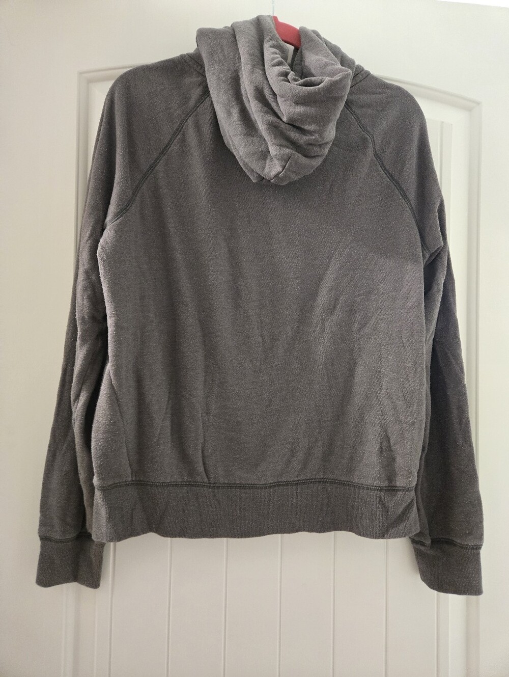 PINK Victoria's Secret Gray Hoodie with Neon Yellow Drawstrings - Picture 4 of 4